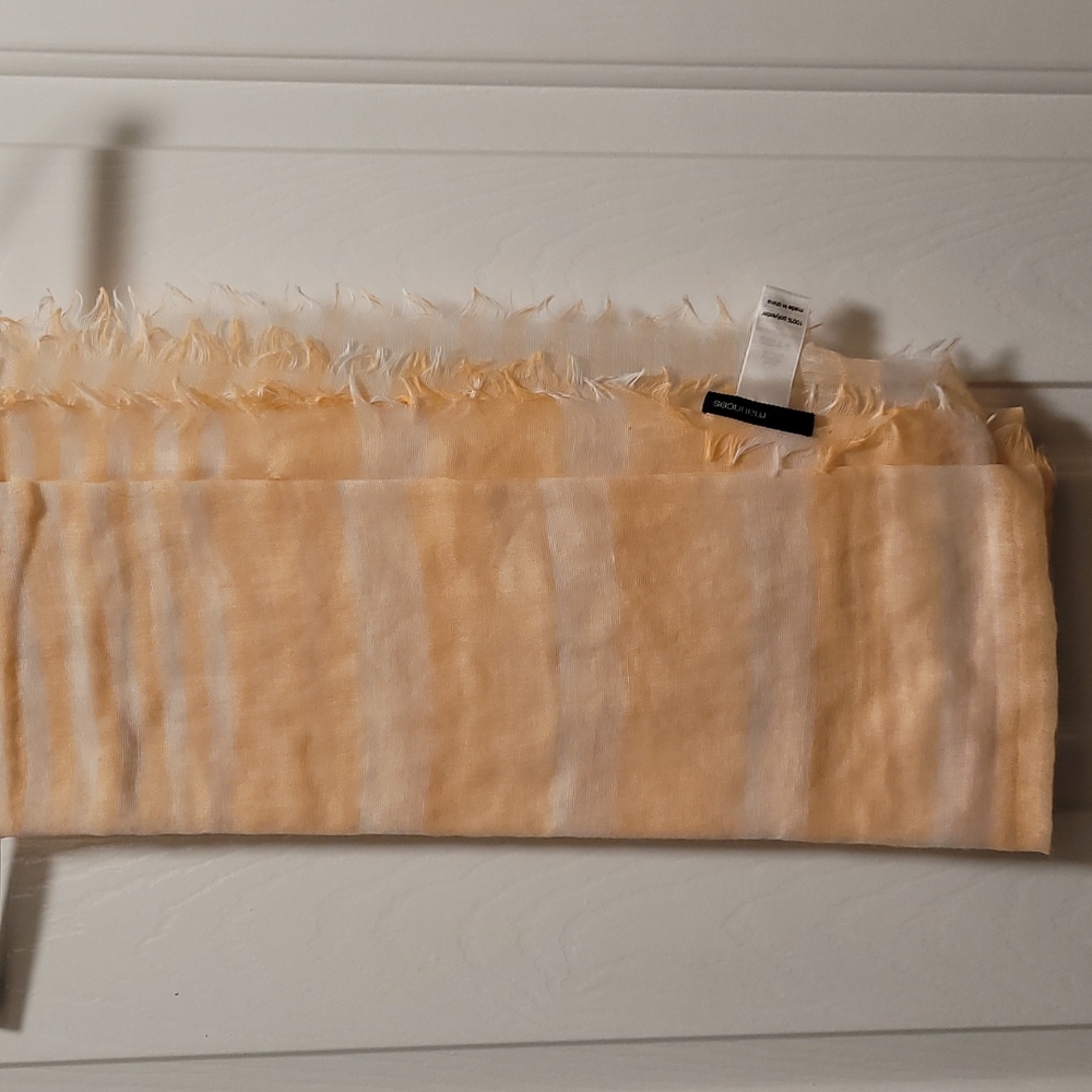 Maurices Orange & White Striped Scarf
